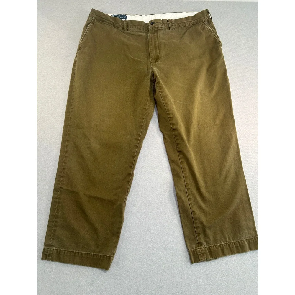 Polo Ralph Lauren Chino Pants Preston Mens 42x30 Brown Classic Fit Twill Trouser
